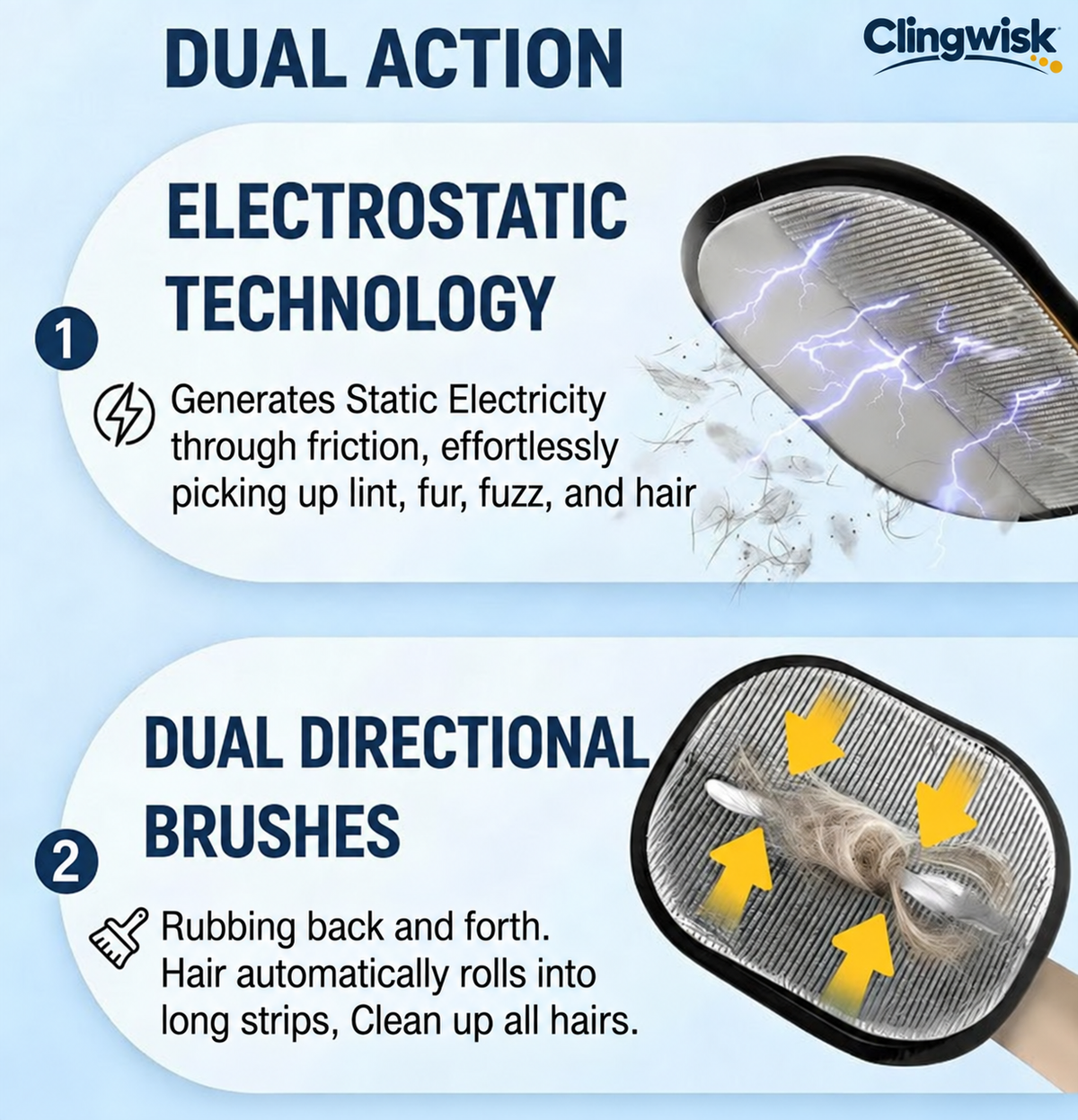 ClingWisk™ Pet Hair Remover